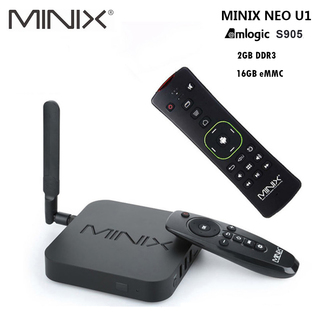 Original minix neo u1 android-tv boks amlogic s905 quad core 2g/16g 802.11 på 2,4/5 ghz wi-h.265 hevc 4k ultra hd smart-tv-boks