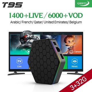 Arabisk fransk iptv-top-boks 3 gb 32 gb t95z pluss android 7.1 smart-tv-boks amlogic s912 qhdtv 1 år iptv arabisk italia spansk