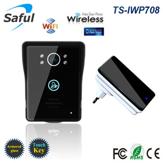 Kuuma langaton video ovi puhelin ovikello langaton intercom-tuki ios android-älypuhelin tai tablet remote call,avata ilmainen toimitus