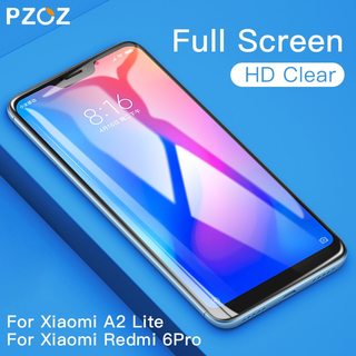 Pzoz xiaomi pocophone f1 glass mi a1 a2 lite 8 se 5x 6x glass redmi note 4 4x 5 pluss herdet glass full dekning screen protector