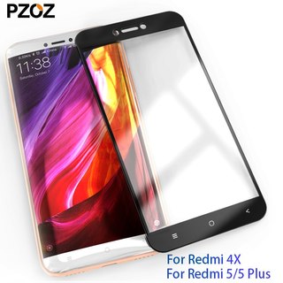 Pzoz xiaomi redmi 4x 5 pluss glass herdet dekke prime skjermbeskytter redmi 4x glass beskyttende klar telefonen xiomi redmi 5 film