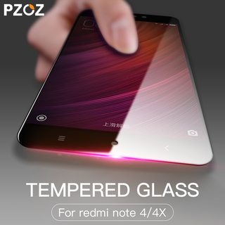 Pzoz for xiaomi redmi merk 4x herdet glass beskytte film xiomi redmi note 4 beskyttende glass-skjermen protector full dekning 3d pro
