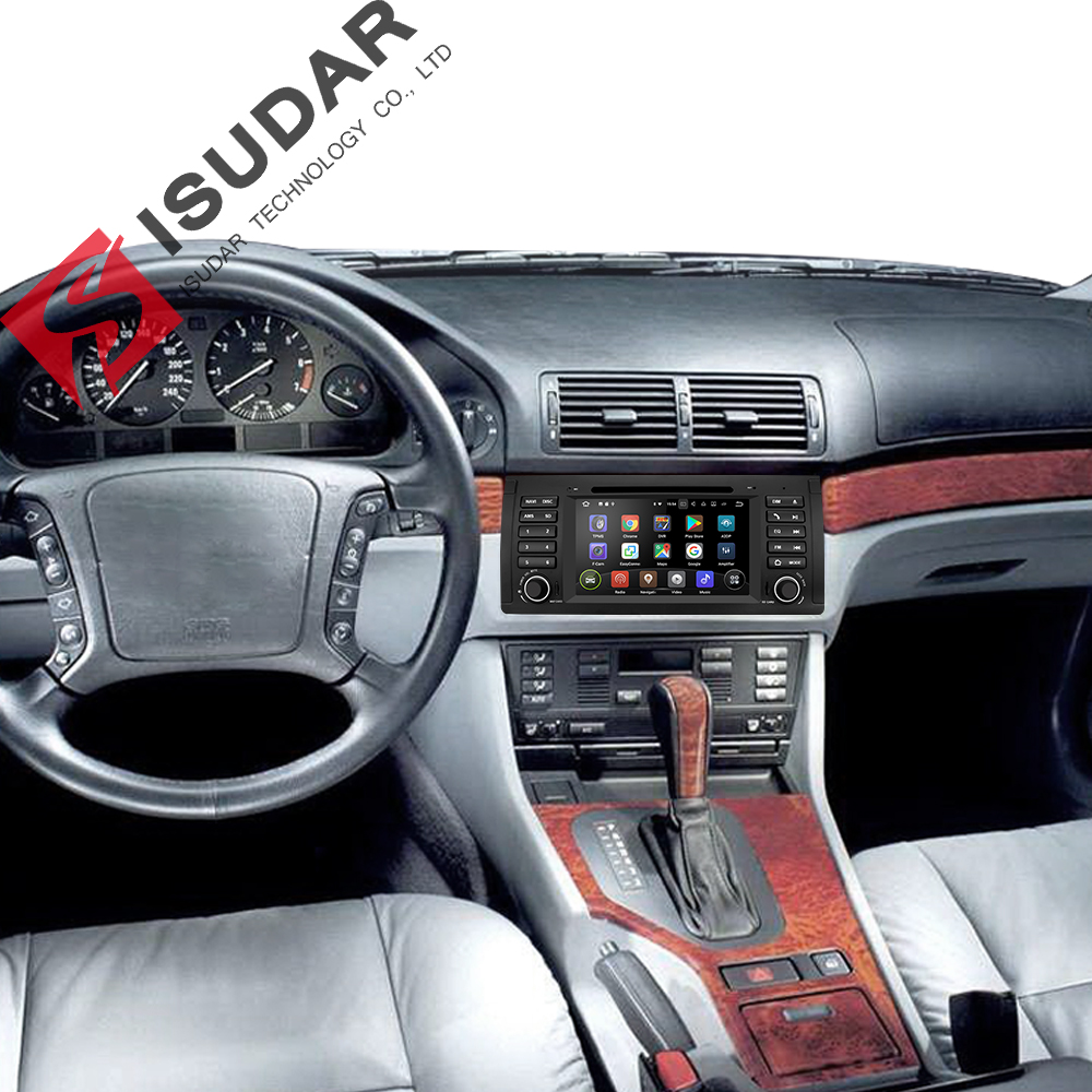 Isudar auton multimedia soitin android 8.1 gps-yksi din-kokoinen dvd-soitin bmw e39 5-sarja m5 2gb ram 16gb rom wifi radio peili-linkkiä