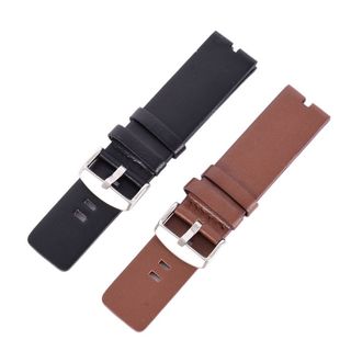 22mm vaihto ruskea / musta sileä nahka hihna katsella bändi hihna motorola moto 360 smart katsella