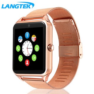 Langtek smart ur gt22 bluetooth-forbindelse til iphone og android-telefon smart elektronik med sim-kortet smartwatch telefon