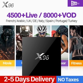 Fransk iptv boks x96 smart tv boks android 6.0 1 år subtv konto iptv-europa, frankrig, belgien-hollandsk arabisk italia iptv-top-boks
