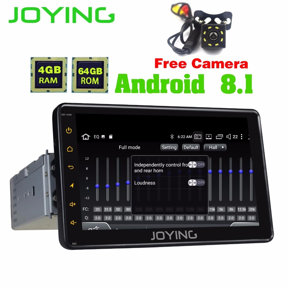 Joying 4gb 7inch 1din gps bil radio android 8.1 hd båndoptager styrende hjul gps navi-afspiller støtte rat/carplay