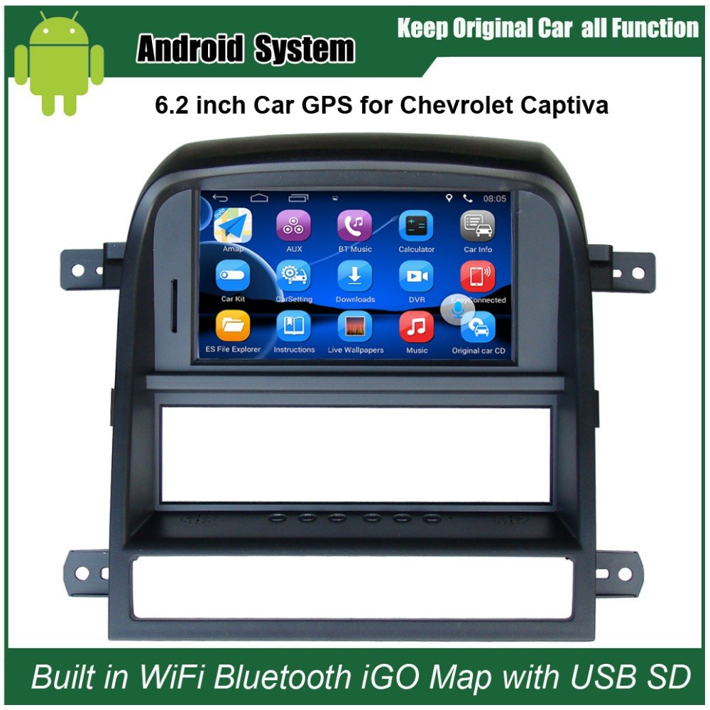 6.2 tommer android bil gps navigation til chevrolet captiva 2008-2011 bil video-afspiller, wifi bluetooth-spejl-link